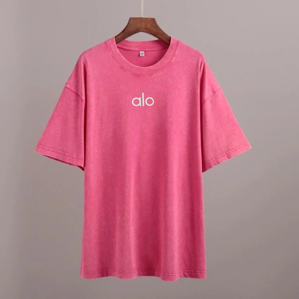 Alo T-Shirts Washed oversized crew-neck logo T-shirt image 10