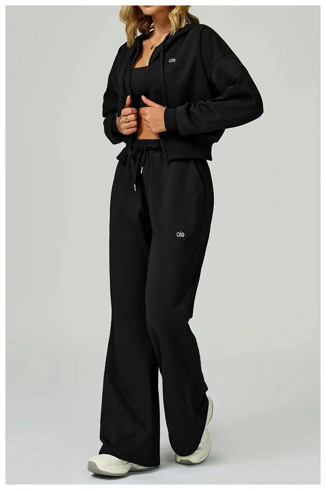 Alo Yoga Trousers Drawstring Wide-Leg Pocket product detail image 33
