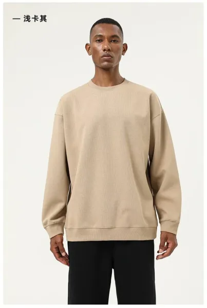 Alo Oversized Crewneck Beige Sweatshirt Sweater - 15