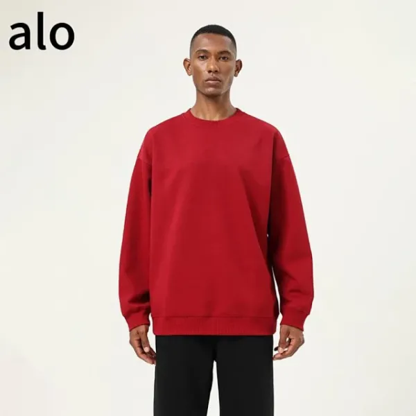 Alo Oversized Crewneck Beige Sweatshirt Sweater - 2