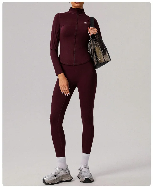 Alo Yoga Jackets Fitted full-zip stand-collar jacket product detail image 24
