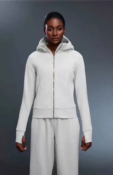 Design Fleece-Lined Zip-Up Hoodie Navy - 36