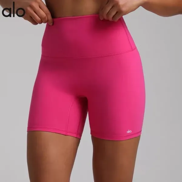 Alo High-Waisted Biker Shorts Pink Activewear - 1