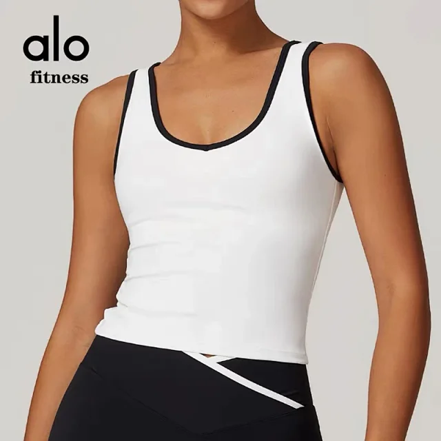 Alo Yoga Shorts High-waisted contrast crossover waistband biker product detail image 26
