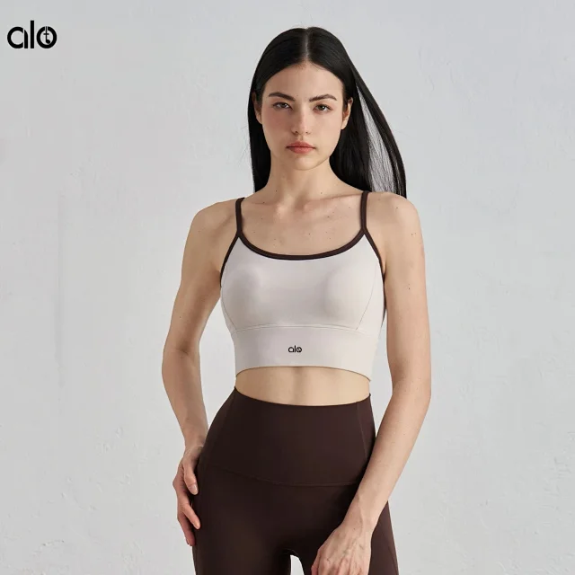 Alo Underwear Contrast-Trim Spaghetti-Strap Sports Bra product detail image 2