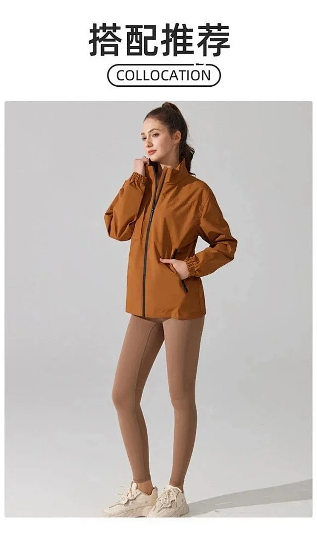 Alo Yoga Jackets Stand-collar zip windbreaker jacket product detail image 12