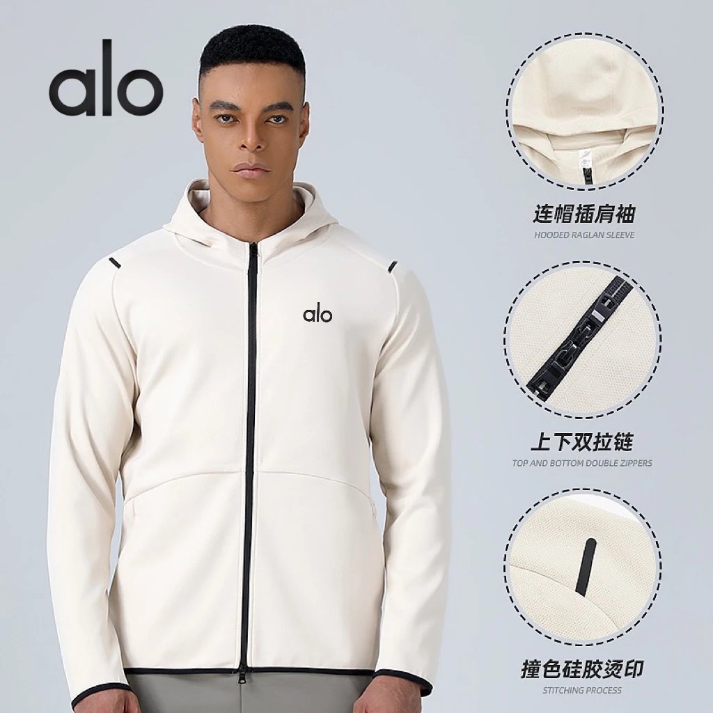 Alo Hooded Raglan Sleeve Zip-U