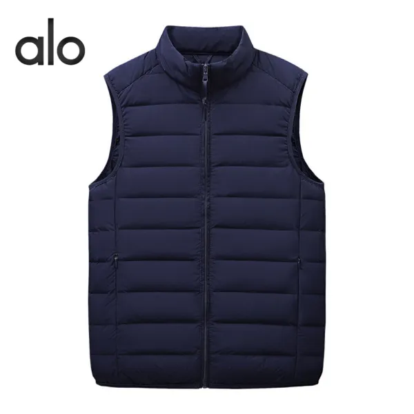 Alo Puffer Vest Navy Blue Vest Outerwear.vest - 1