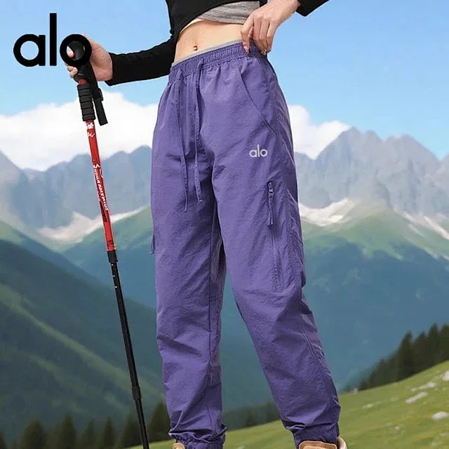 Alo Trousers Drawstring zip-pocket hiking product detail image 5