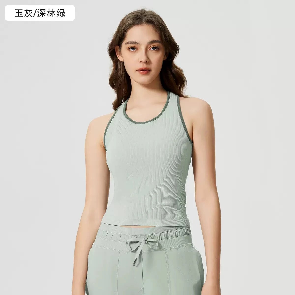 alo Vests Ribbed Contrast-Trim Tank Top image 6