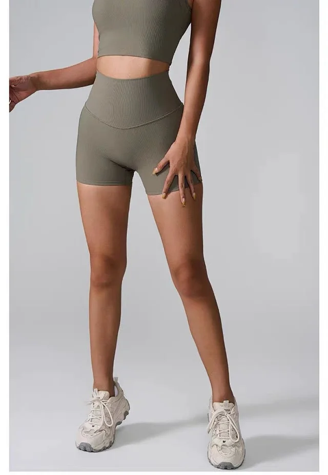 Alo Yoga Shorts High-waisted crossover-back cutout biker product detail image 19