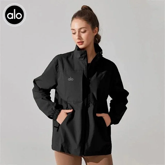 Alo Yoga Jackets Stand-collar zip windbreaker jacket product detail image 5