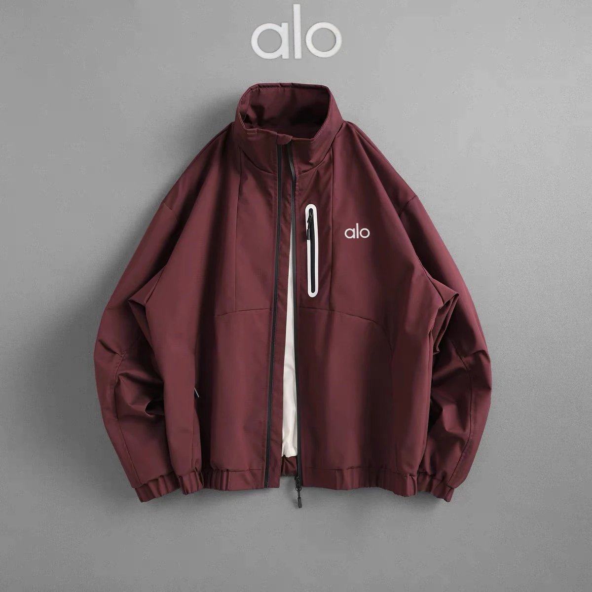 Alo Windbreaker Jacket Forest Green Outerwear - 4