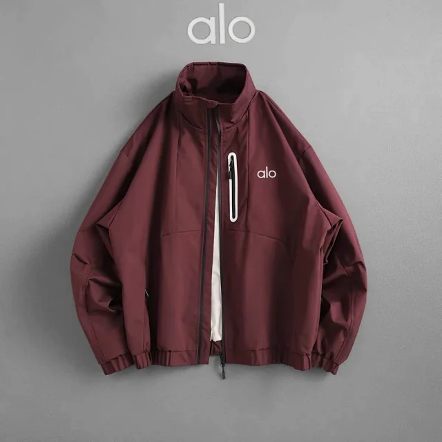 Alo Jackets Stand-Collar Zip Jacket with Chest Pocket product detail image 3