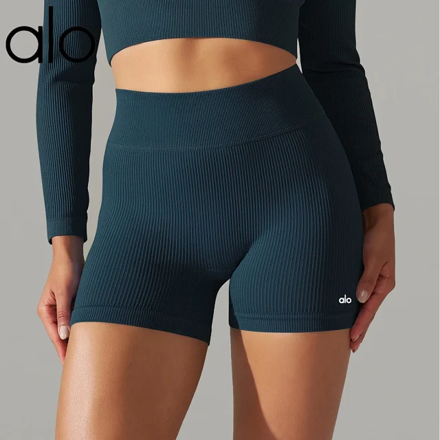 Alo Shorts Ribbed High-Waist Biker product detail image 37