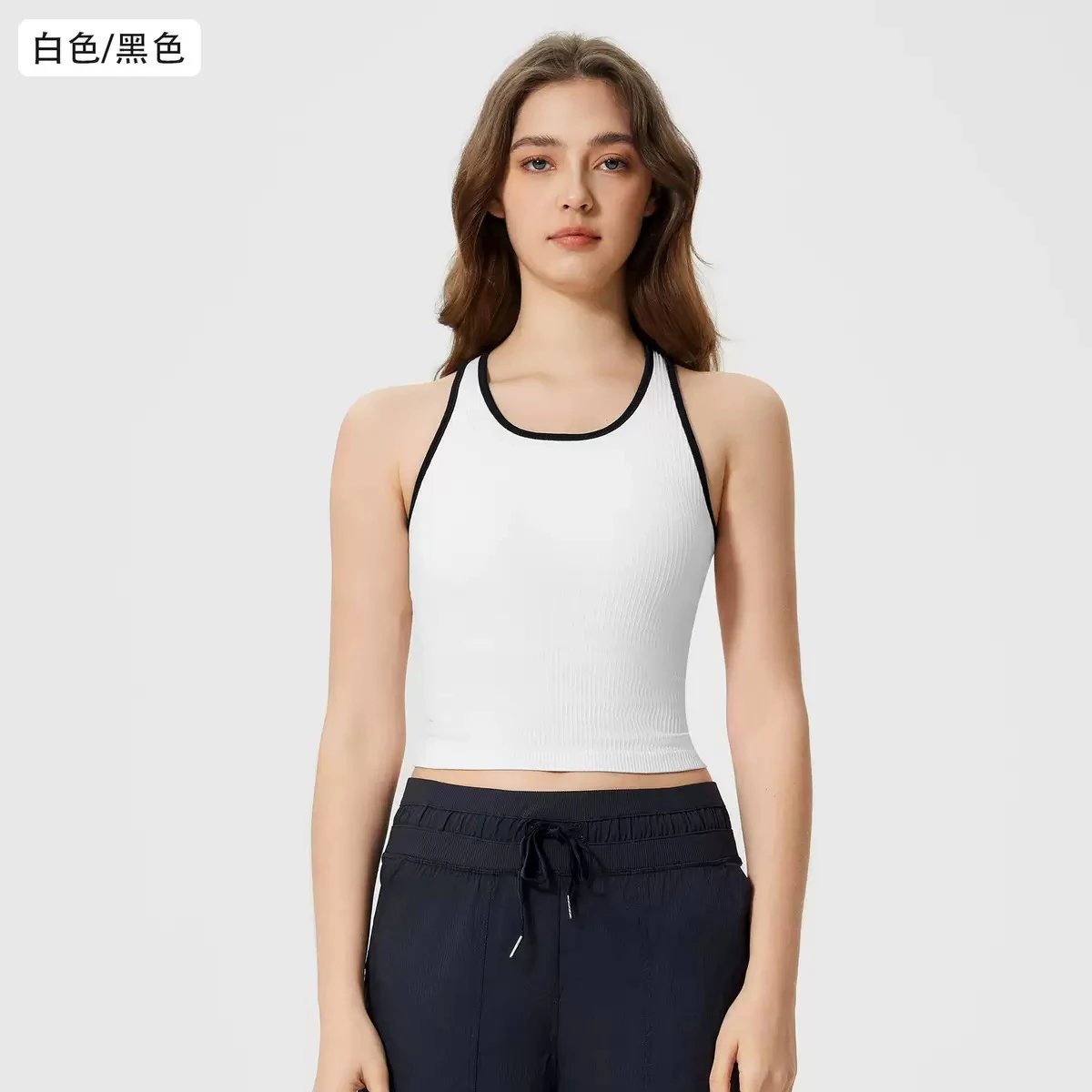 alo Vests Ribbed Contrast-Trim Tank Top image 11