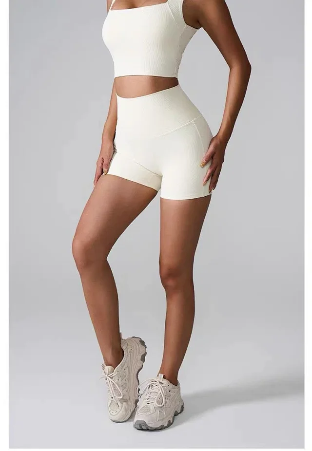 Alo Yoga Shorts High-waisted crossover-back cutout biker product detail image 17