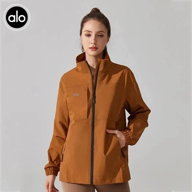 Alo Yoga Jackets Stand-collar zip windbreaker jacket product detail image 3