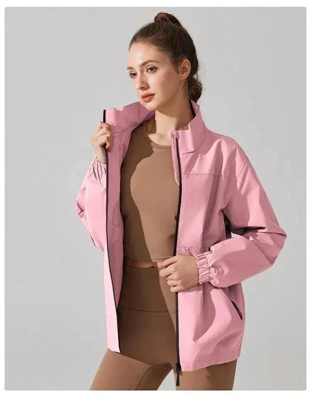 Alo Yoga Jackets Stand-collar zip windbreaker jacket product detail image 16