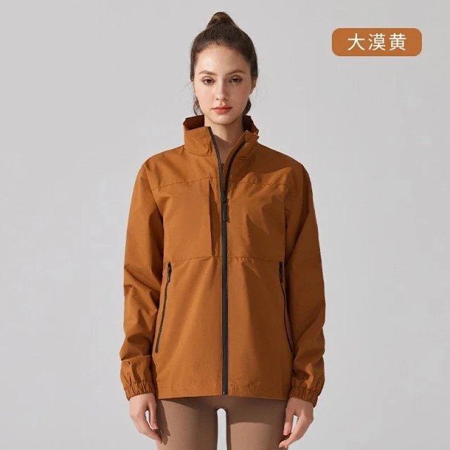 Alo Windbreaker Jacket Rust Orange Outerwear - 21