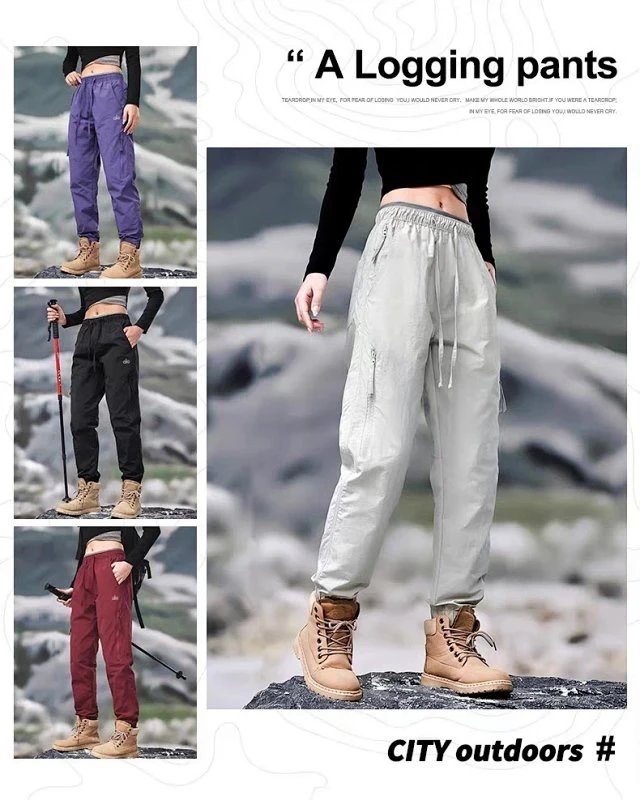 Alo Trousers Drawstring zip-pocket hiking image 6