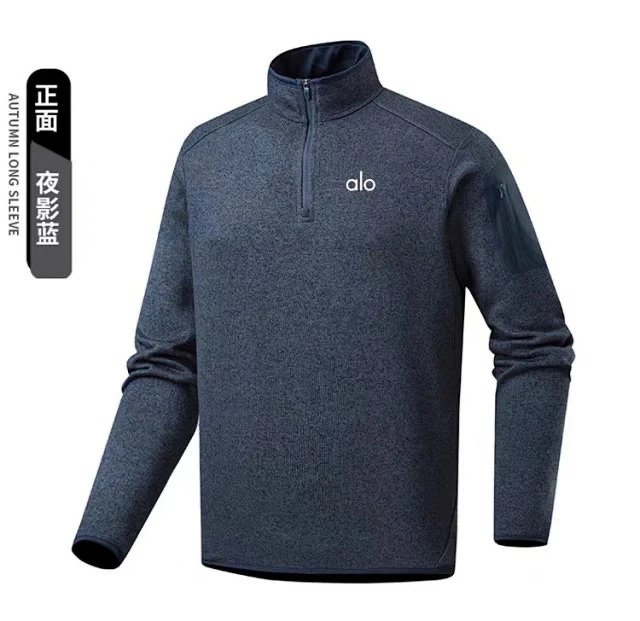 Alo Hoodies & Sweatshirts Quarter-Zip Fleece Pullover with Sleeve Zip Pocket image 9