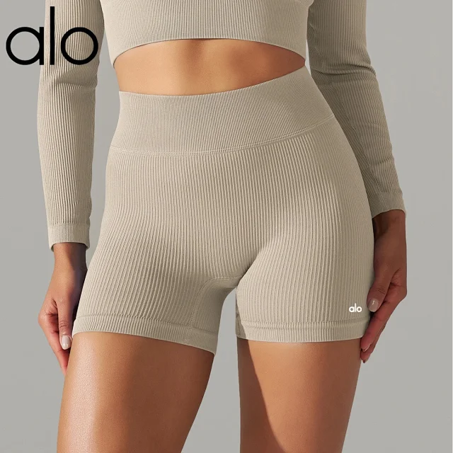 Alo Shorts Ribbed High-Waist Biker product detail image 29