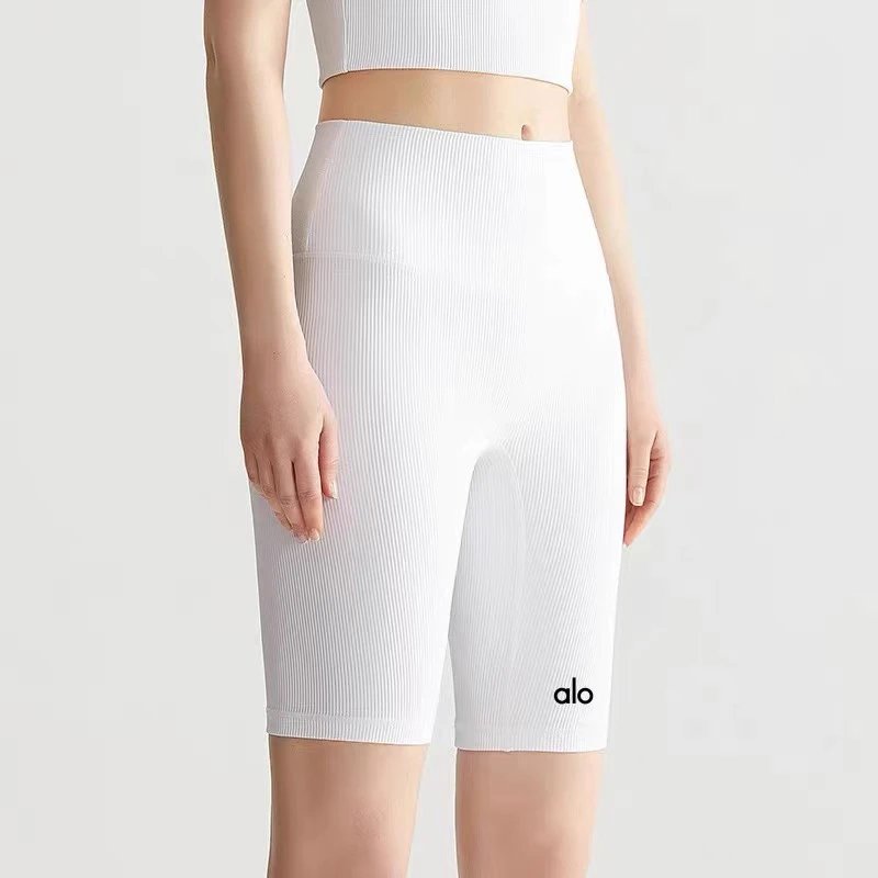 Alo Yoga Shorts High-Waisted Ribbed Biker image 3