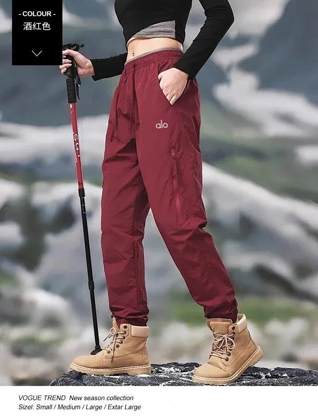 Alo Trousers Drawstring zip-pocket hiking product detail image 26