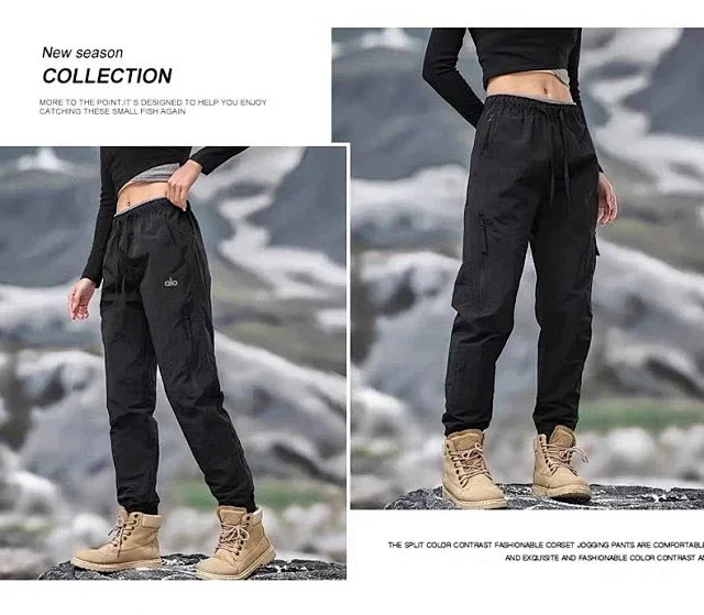 Alo Trousers Drawstring zip-pocket hiking product detail image 22