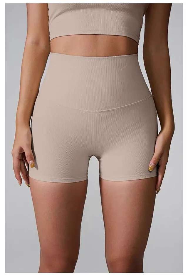 Alo Yoga Shorts High-waisted crossover-back cutout biker product detail image 23