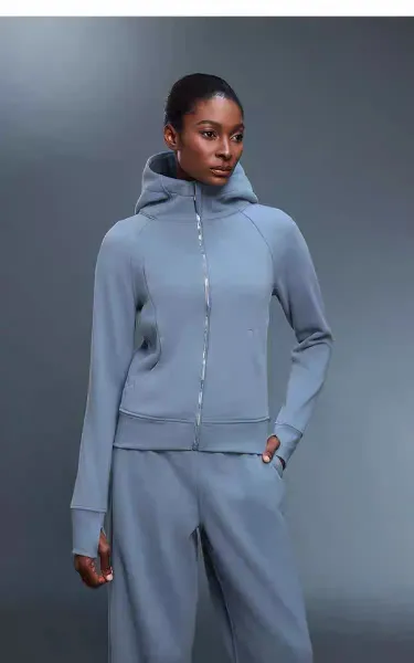 Design Fleece-Lined Zip-Up Hoodie Navy - 27