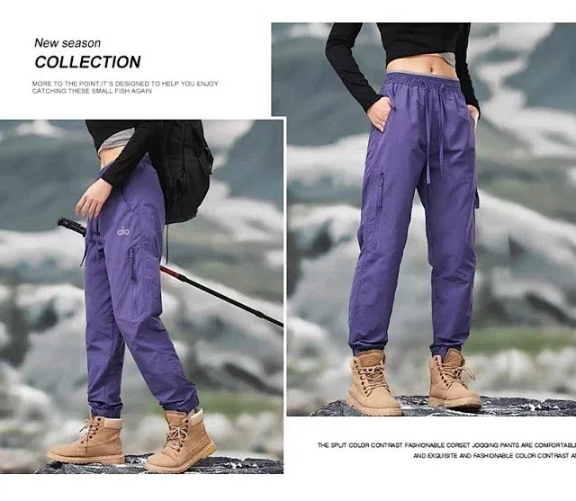 Alo Trousers Drawstring zip-pocket hiking product detail image 25