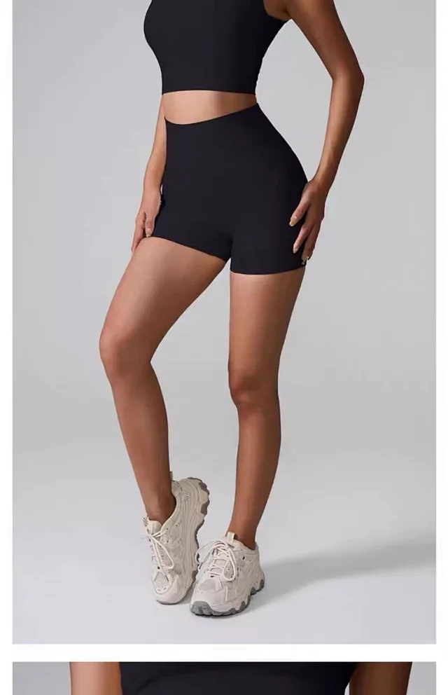 Alo Yoga Shorts High-waisted crossover-back cutout biker product detail image 25