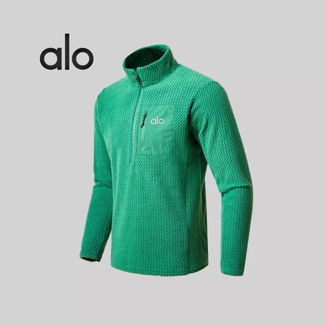 Alo Hoodies & Sweatshirts Textured Half-Zip Mock-Neck Sweatshirt with Chest Pocket product detail image 4