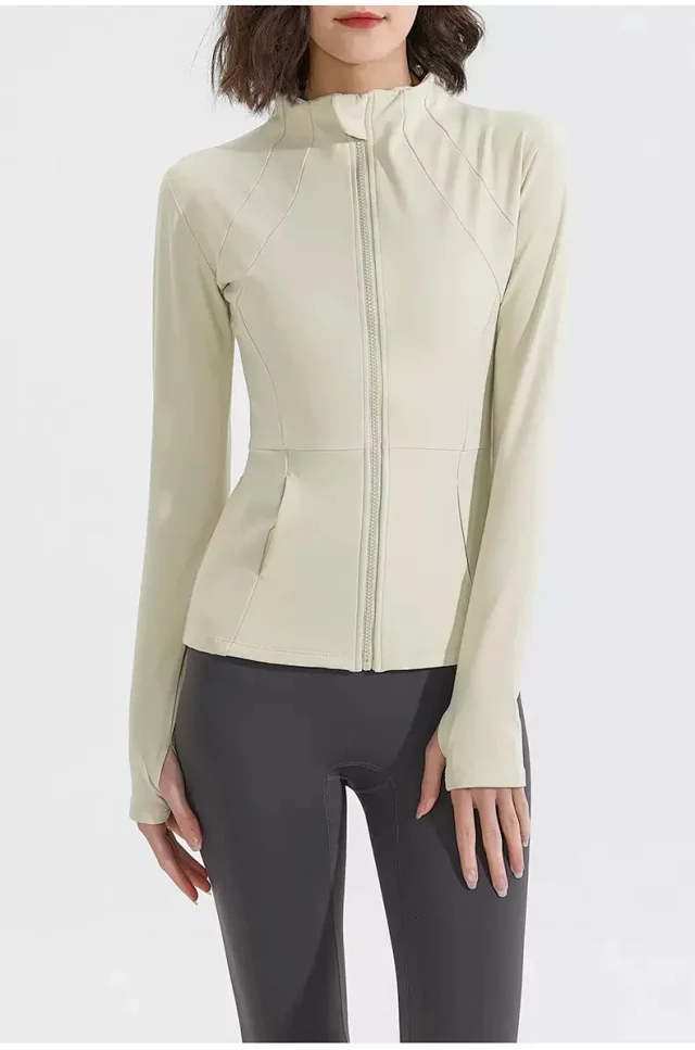 Alo Yoga Jackets Fleece-Lined High-Neck Zip-Up Jacket product detail image 14