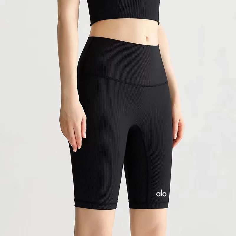 Alo Yoga Shorts High-Waisted Ribbed Biker image 6