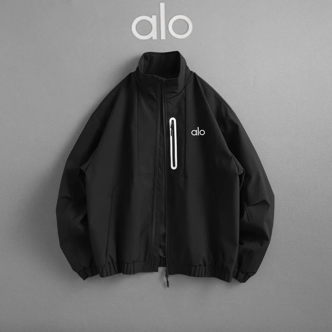 Alo Windbreaker Jacket Forest Green Outerwear - 3