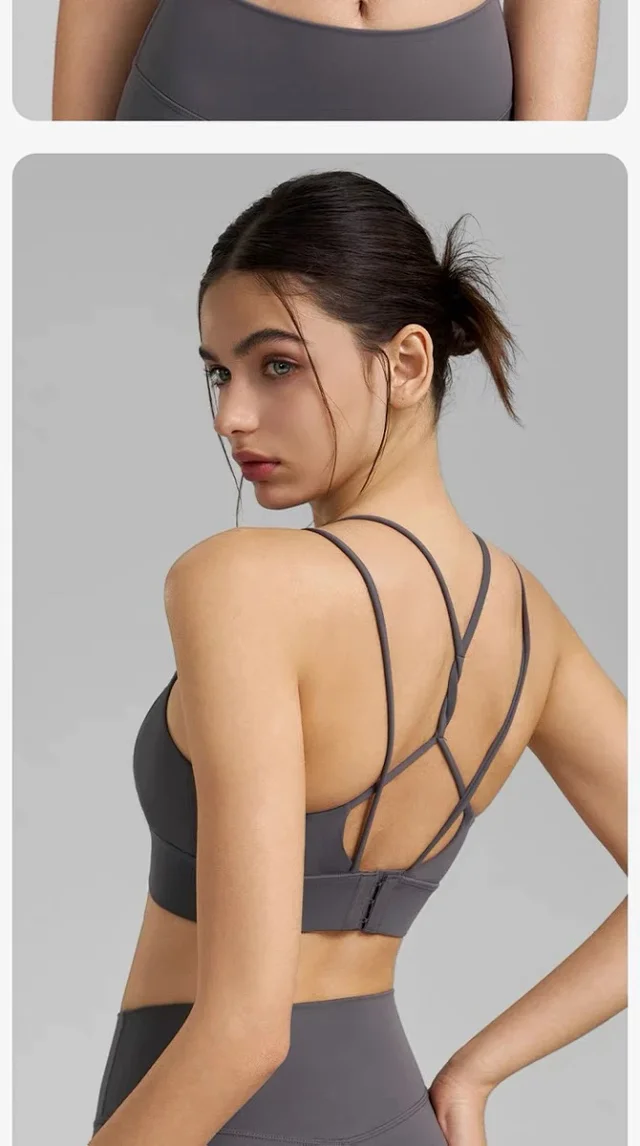 Alo Underwear Strappy Back Fixed-Cup Sports Bra product detail image 27