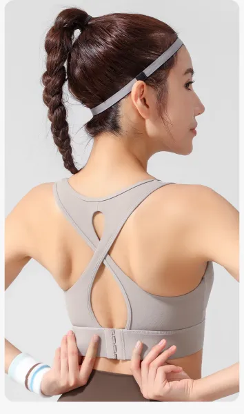 Alo Yoga Mesh Panel Sports Bra Mountain Tea Green Activewear - 20