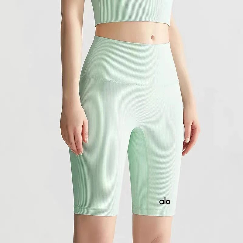 Alo Yoga Shorts High-Waisted Ribbed Biker image 8