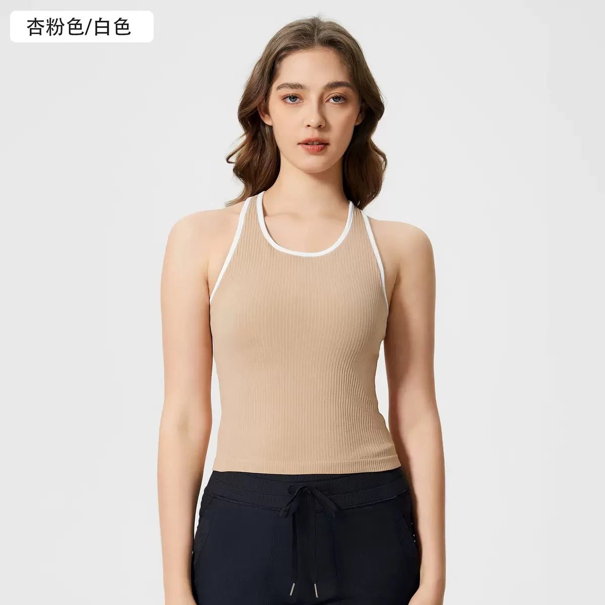 alo Vests Ribbed Contrast-Trim Tank Top image 7