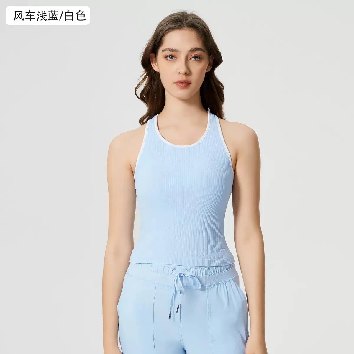 alo Vests Ribbed Contrast-Trim Tank Top image 9