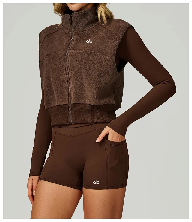 Alo Yoga Vests Fleece Zip-Up Vest product detail image 26
