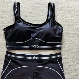 thumbnail for aloyoga yoga set high quality exercise set pilates sports leggings two-piece fitness running set