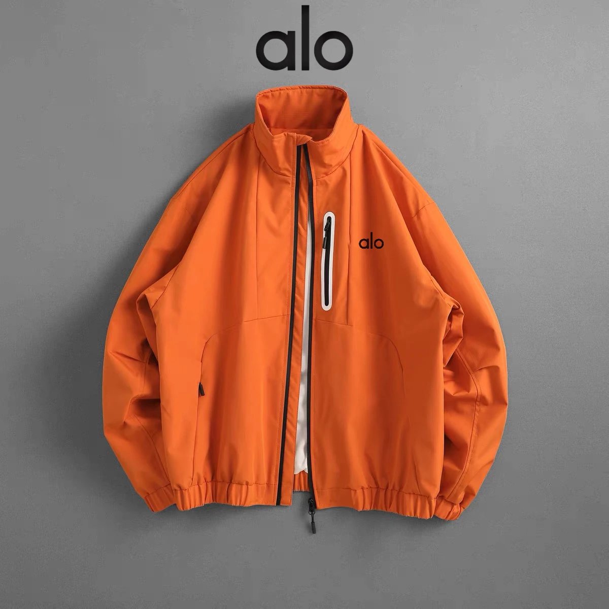 Alo Windbreaker Jacket Forest Green Outerwear - 5