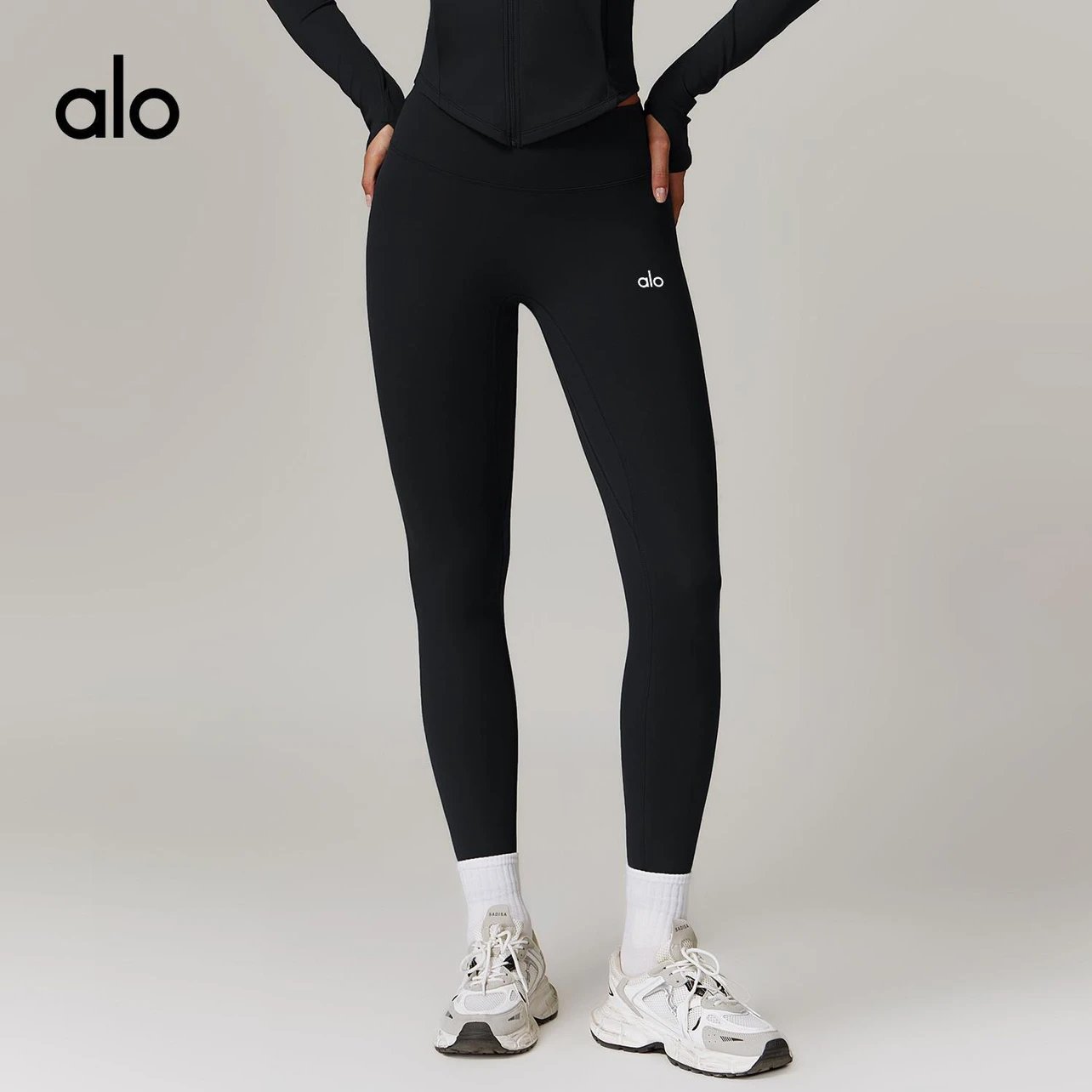 Alo Yoga Trousers High-Waisted Fleece-Lined Leggings image 3