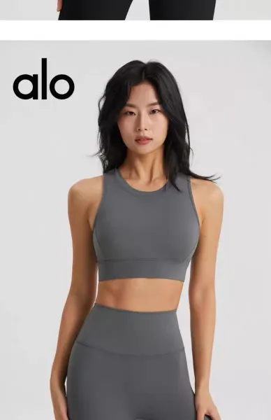 Alo Yoga Cross-Back Sports Bra Matcha Green Activewear - 33