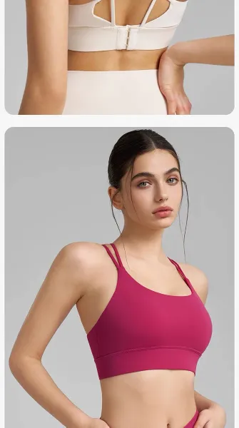 Alo Pro Strappy Back Sports Bra Black Activewear - 25