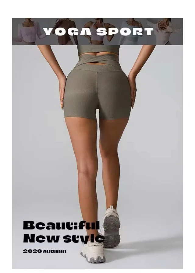Alo Yoga Shorts High-waisted crossover-back cutout biker product detail image 12